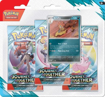 POKÉMON TCG Scarlet & Violet 9 Journey Together Three Booster Blister - Scrafty