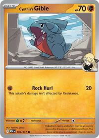 Cynthia's Gible 109/217 ASC Common - Ascended Heroes