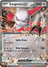 Zangoose ex 167/217 ASC Double Rare - Ascended Heroes